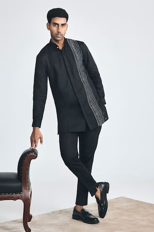 Project Bandi X AZA Cotton Linen Slit Hem Trouser 