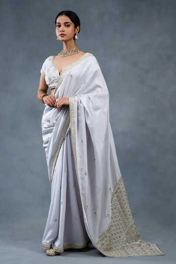 RICHA AHLUWALIA Gota Patti Hand Embroidered Saree & Padded Blouse 