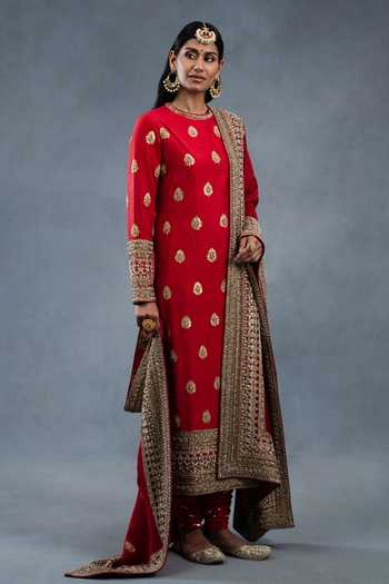 RICHA AHLUWALIA Gota Patti Zardozi Buti Kurta Set 