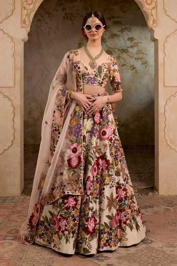 RICHA AHLUWALIA Mughal Floral Embroidered Lehenga Set 