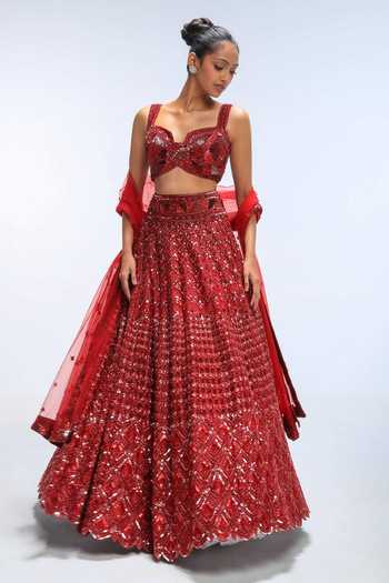 Mirroir Sequin Embroidered Lehenga Set 