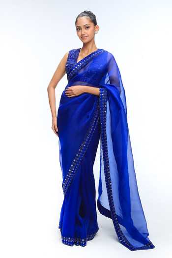 Mirroir Embroidered Saree Set 