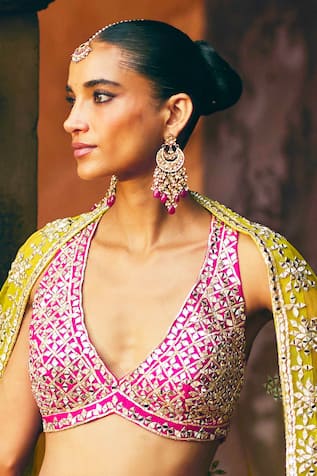 MAISARA JEWELRY Pushkarini Embellished Chandbali Earrings 