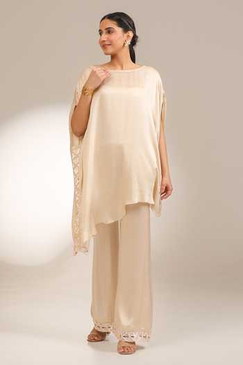 House of Zyrra by Laxmishriali Aura Silk Kaftan & Pant Set 