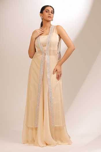House of Zyrra by Laxmishriali Clementine Sheer Jacket & Skirt Set 