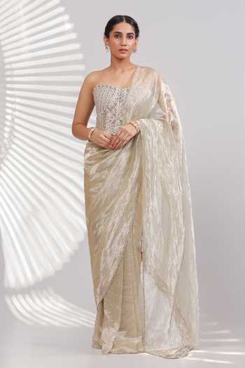 House of Zyrra by Laxmishriali Aurelia Draped Saree With Blouse 