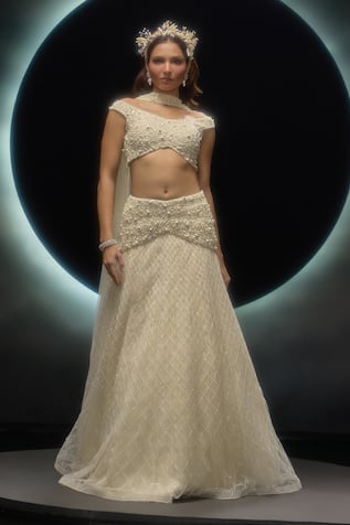 Couture By Niharika Liora Hand Embroidered Lehenga Set 