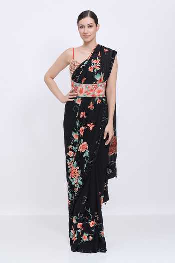 Dilnaz Chrysanthemum Embroidered Corset Belt 