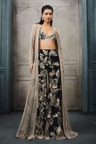 Ritika Mirchandani Margot Crystal Embroidered Jacket Sharara Set 