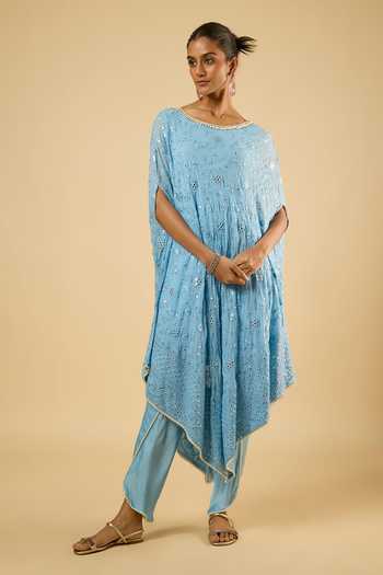 Dori & CO. Embroidered Kaftan & Dhoti Pant Set 