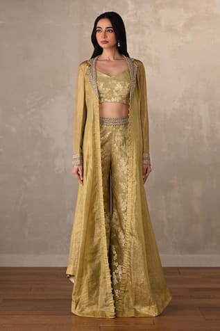 Onaya Banarasi Floral Jacket & Pant Set 