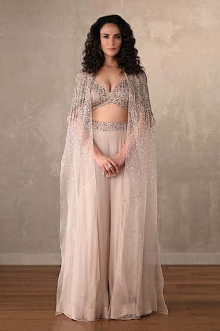 Onaya Sequined Cape & Pant Set 