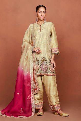 Sue Mue Raaya Paisley Applique Dori Kurta Salwar Set 