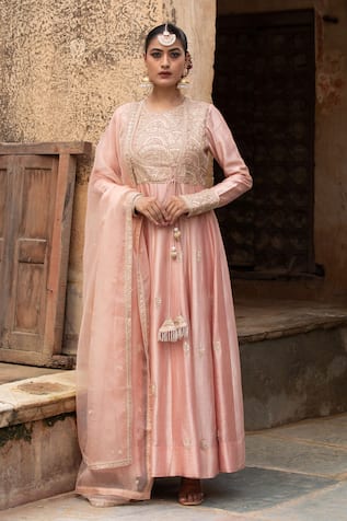 Amoree by Shikha Chaudhry Masakali Marodi Embroidered Anarkali Set 