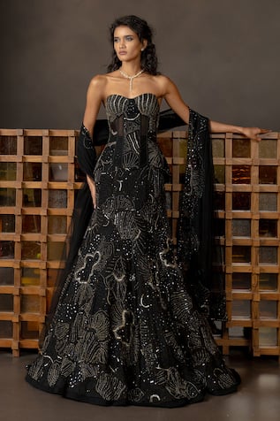 Mishru Zoelle Embellished Corset Lehenga Set 