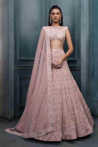 Ritika Mirchandani Ophelia Floral Thread Embroidered Bridal Lehenga Set 