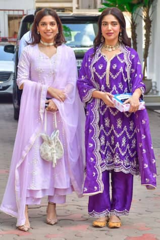 Preevin Mirror Embroidered Tiered Anarkali Pant Set 