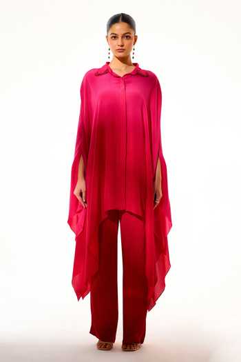 Sakshi Khetterpal Hand Embroidered Kaftan Shirt & Pant Set 