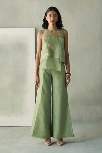 Febo6 Desert Linen Flared Trouser 