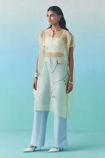 Febo6 Plain Silk Trouser 