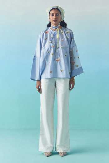 Febo6 Silk Plain Trouser  
