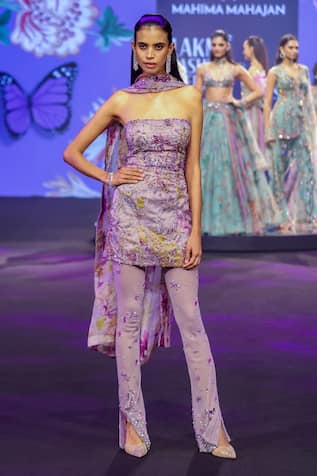 Mahima Mahajan Floral Embroidered Tunic Pant Set 