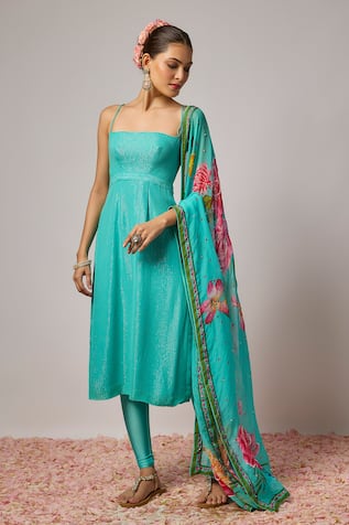 Krishna Padia Floral Hand Embroidered Kurta Set 