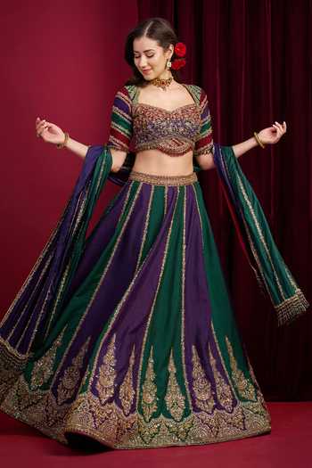 Aayushi Maniar Mohini Multi Panelled Embroidered Lehenga Set 