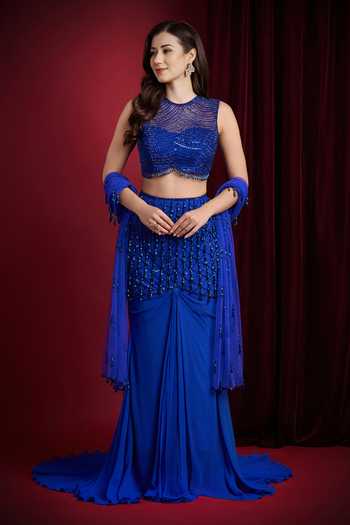 Aayushi Maniar Indra Draped Mermaid Lehenga Set 