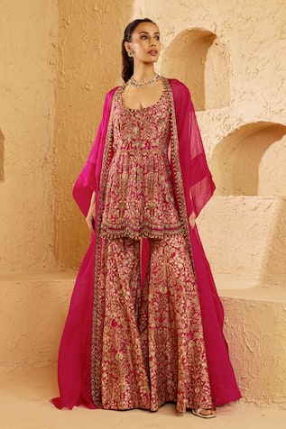 Ridhima Bhasin Eirah Embroidered Cape Sharara Set 