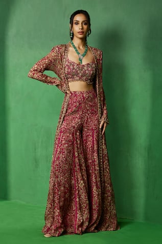 Ridhima Bhasin Rheya Printed Jacket Sharara Set 