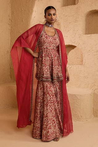 Ridhima Bhasin Orelle Printed Peplum Kurta Sharara Set 