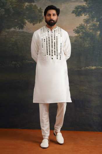 Thetaa Mirror Embroidered Kurta & Pant Set 