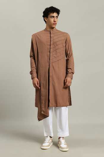 Studio Error Shoulder Draped Long Kurta 