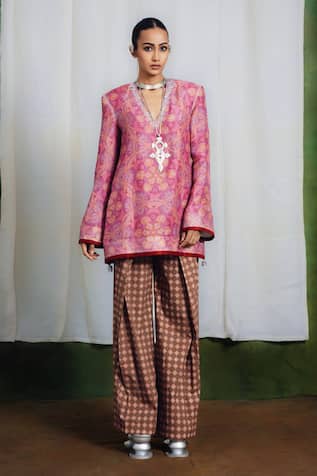 Siddhartha Bansal Farah Embllished Kurta & Pant Set 