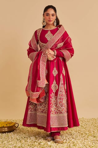 Sheetal Batra Zainah Embroidered Anarkali Jacket Set 