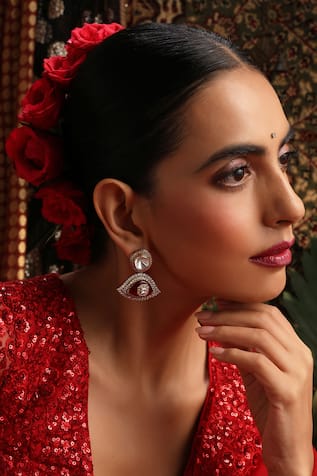 Swabhimann Kundan & Stone Embellished Danglers 