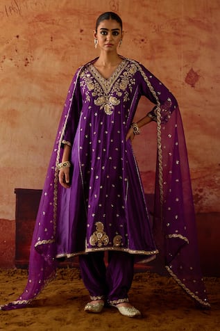 Vinita Bhansali Naaznin Embroidered Anarkali Set 