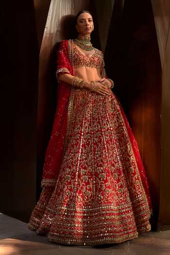 Tamanna Punjabi Kapoor Bridal Embroidered Lehenga Set  