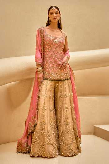 Tamanna Punjabi Kapoor Embellished Kurta Sharara Set 