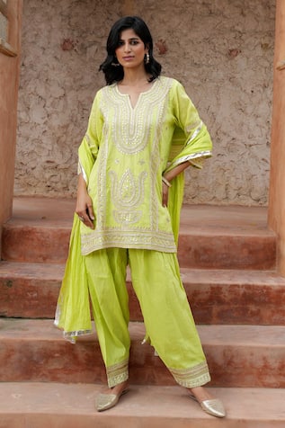 Nazar By Indu Gota Embroidered Kurta Set 