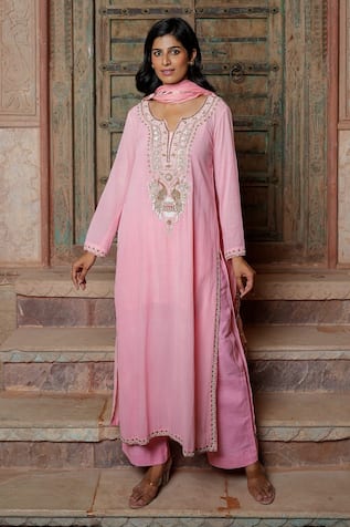 Nazar By Indu Thread & Mirror Embroidered Kurta Set 