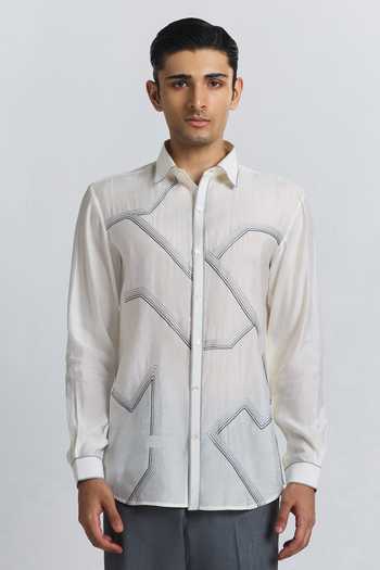 Line Out Line Gradient Fade Shirt 