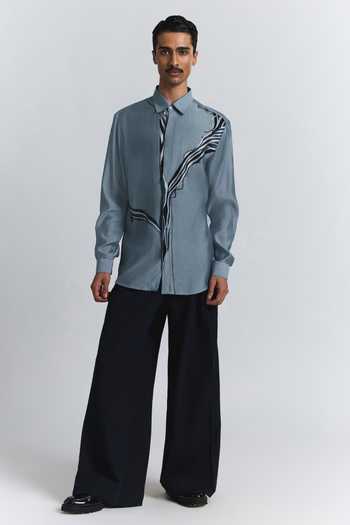 Line Out Line The Abstract Embroidery Shirt 