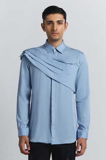 Line Out Line Augmented Drape Shirt 