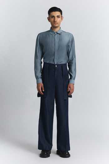 Line Out Line Structured Suspender Trouser 