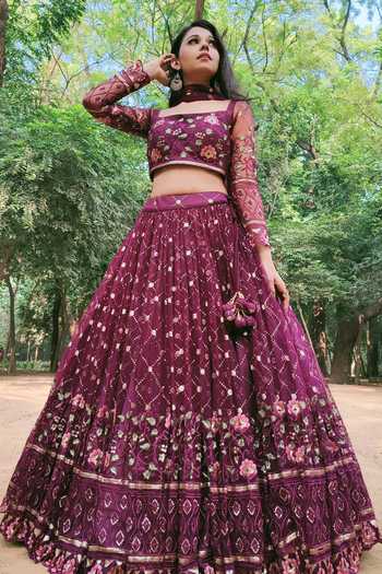 Amaltas Couture Sequins Embroidered Lehenga Set 