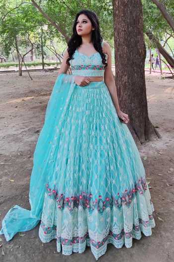 Amaltas Couture Thread Embroidered Lehenga Set 