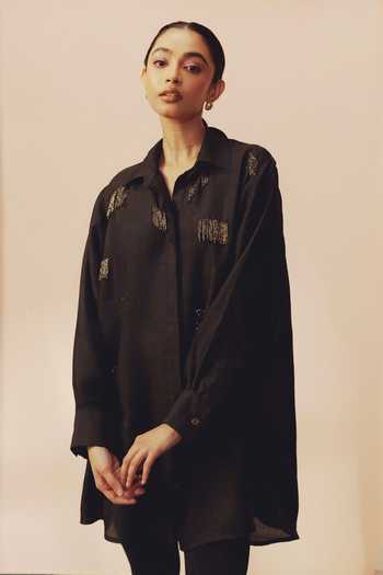 Kavya Singh Kundu Bru Hand Embroidered Shirt 