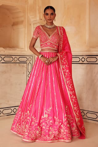 Vinita Bhansali Gulbaag Hand Embroidered Lehenga Set 